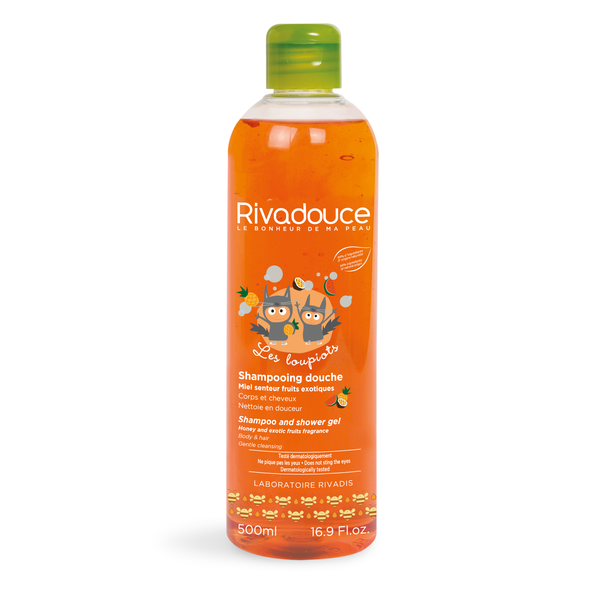 Scenze Singapore Rivadouce Loupiots Honey and Exotic Fruits and Body Wash (Shampooing Douche Miel et Fruits Exotiques) 500ml