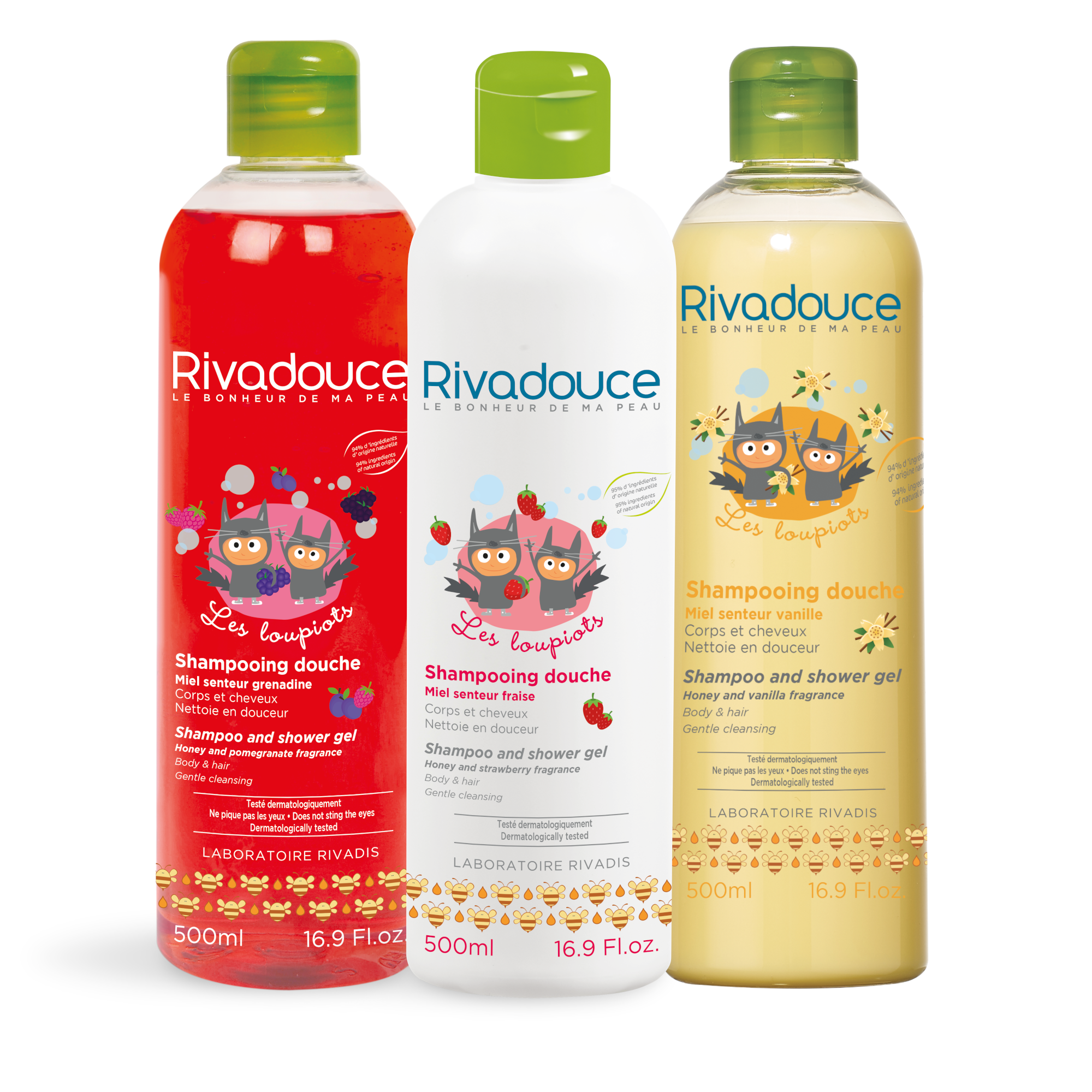 Rivadouce Loupiots Sweet Trio (Grenadine + Strawberry + Vanilla)