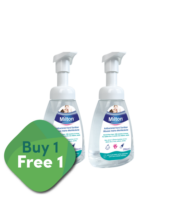 [BUY 1 FREE 1] MILTON Antibacterial Non-Alcohol Hand Sanitizer Foam (250ml)