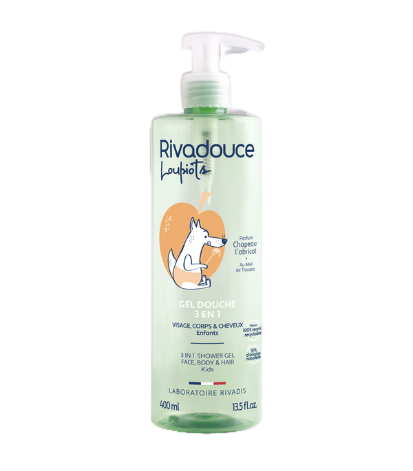 Rivadouce Loupiot Chapeau L'Abricot 3-in-1 Shower Gel 400ml