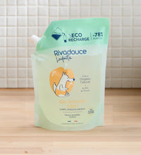 Rivadouce Loupiots Eco-refill Chapeau L'Abricot 3-in-1 Shower Gel 750ml