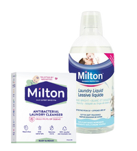 MILTON Laundry Duo (Laundry Liquid 1000ml + Antibacterial Laundry Tablets 12s)