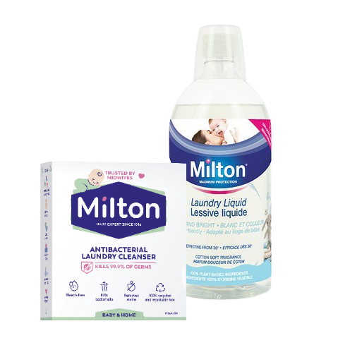 MILTON Laundry Duo (Laundry Liquid 1000ml + Antibacterial Laundry Tablets 12s)