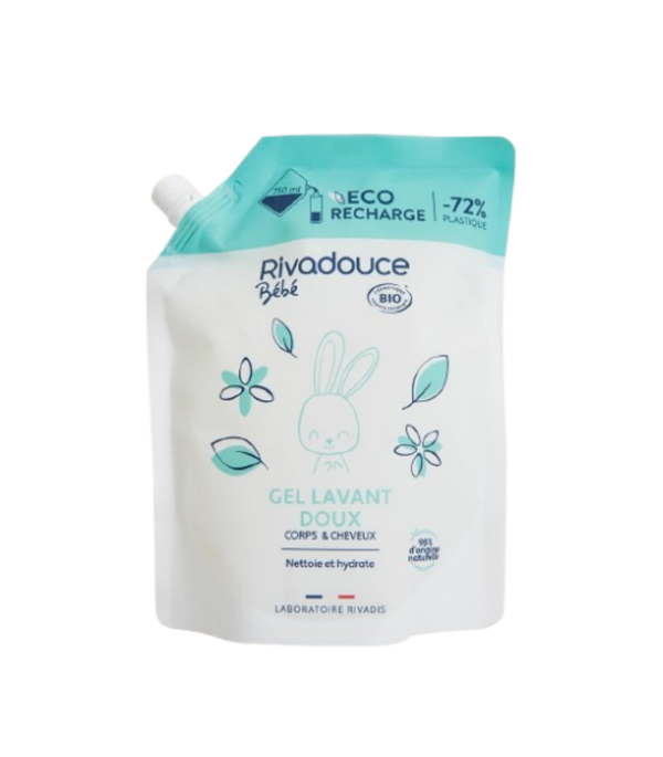 Rivadouce Bébé Eco-Refill Gentle Body Wash (Gel Doux Lavant) 750ml