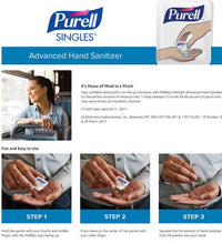 Purell Single Use Alcohol Advanced Hand Sanitizer 100 Count